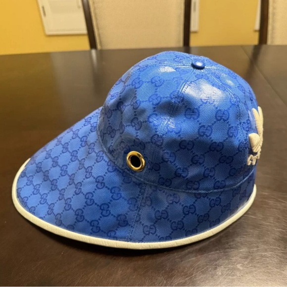 New Gucci x Adidas Wide Brim GG Supreme Logo Hat Size L - Picture 9 of 13